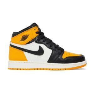 Air Jordan 1 Retro High OG GS Baskets à bout jaune Rose 575441 711