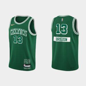 Boston Celtics #13 Malcolm Brogdon 75e anniversaire City maillot vert blanc 564440