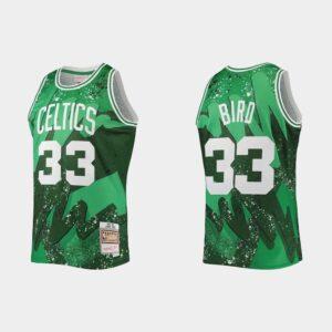 Boston Celtics # 33 Larry Bird Vert Hyper Hoops Maillot Noir 564485