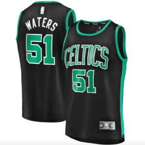 Boston Celtics # 51 Tremont Waters Fast Break Player Statement Maillot Noir Crème 569131