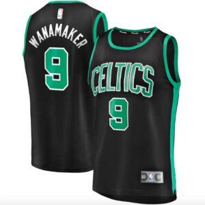 Boston Celtics # 9 Brad Wanamaker Fast Break Player Statement Maillot Noir Bleu 569893