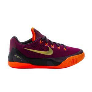 Nike Kobe 9 EM GS Baskets Deep Garnet Bleu 653593 601