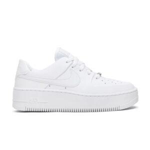 Baskets Wmns Nike Air Force 1 Sage Low Triple Blanc Bleu AR5339 100
