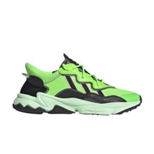 Baskets adidas Ozweego vert fluo marron EE7008