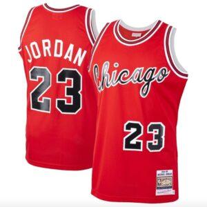 Maillot de basket 1984-85 Chicago Bulls #23 Michael Jordan Mitchell & Ness Rookie Authentique Maillot Rouge 577701