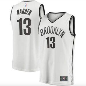 Maillot de basket-ball 2020-21 Brooklyn Nets #13 James Harden Fast Break Association Maillot blanc Blanc 574062