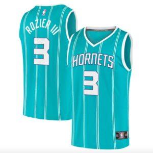 Maillot de basket-ball 2020-21 Charlotte Hornets #3 Terry Rozier III Fast Break Icon Sarcelle Jersey Tang 574217