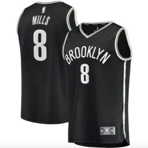 Maillot de basket-ball 2021-22 Brooklyn Nets #8 Patty Mills Fast Break Icon Maillot noir marron 574158