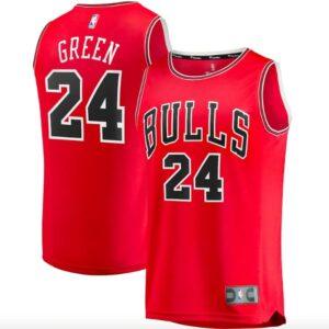Maillot de basket-ball 2021-22 Chicago Bulls #24 Javonte Green Fast Break Icon Maillot rouge 582135