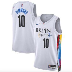 Maillot de basket-ball 2022-23 Brooklyn Nets #10 Ben Simmons Nike City Maillot blanc Tang 573254