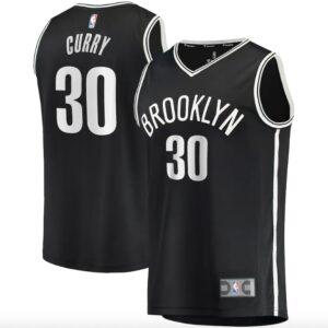 Maillot de basket-ball 2022-23 Brooklyn Nets #30 Seth Curry Fast Break Icon Maillot noir noir 574008