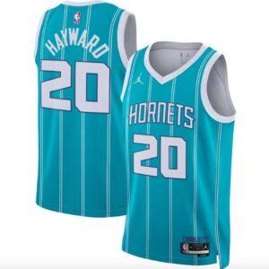 Maillot de basket-ball 2022-23 Charlotte Hornets #20 Gordon Hayward Icon Sarcelle Jersey 575873