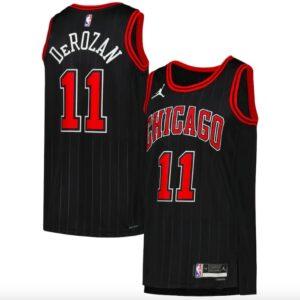 Maillot de basket-ball 2022-23 Chicago Bulls #11 DeMar DeRozan Statement Maillot noir 581679
