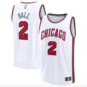Maillot de basket-ball 2022-23 Chicago Bulls #2 Lonzo Ball Fastbreak City Maillot blanc 577919