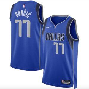 Maillot de basket-ball 2022-23 Dallas Mavericks #77 Luka Doncic Nike Icon Royal Jersey 584253
