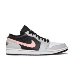 Air Jordan 1 Low Gris Brouillard Blanchi Corail 553558 062