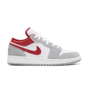 Air Jordan 1 Low SE GS Light Smoke Gris Gym Rouge DM0589 016