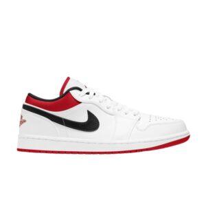 Air Jordan 1 Low Blanc Université Rouge Baskets 553558 118