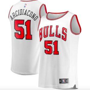 Maillot de basket-ball Chicago Bulls #51 Ryan Arcidiacono Fast Break Association Maillot blanc 582303
