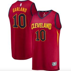Cleveland Cavaliers # 10 Darius Garland Fast Break Icon Wine Jersey Maillot de basket-ball Gris 583099