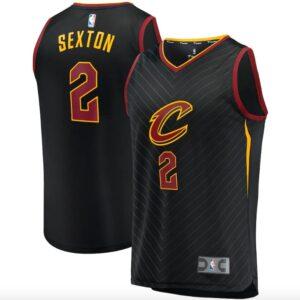 Cleveland Cavaliers #2 Collin Sexton Fast Break Statement Maillot Noir Bleu 584141