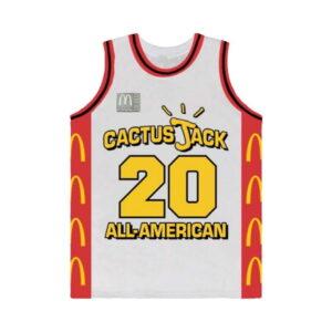 Travis Scott x McDonald's Cactus Jack All American Jersey Blanc Blanc 584411