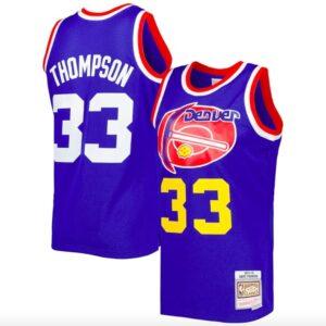 Maillot de basket-ball 1975-76 Denver Nuggets # 33 David Thompson Mitchell & Ness Hardwood Royal Jersey 590148