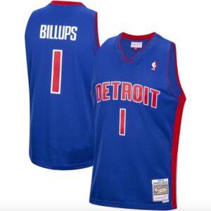 Maillot de basket-ball 2003-04 Detroit Pistons #1 Chauncey Billups Mitchell & Ness Royal Jersey 592367