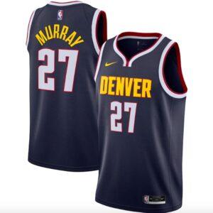 Maillot de basket-ball 2020-21 Denver Nuggets #27 Jamal Murray Nike Icon Navy Jersey 588184