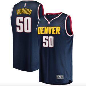 Maillot de basket-ball 2020-21 Denver Nuggets # 50 Aaron Gordon Fast Break Icon Navy Jersey 588160