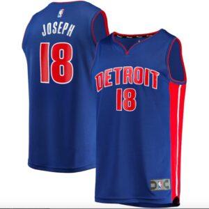 Maillot de basket-ball 2021-22 Detroit Pistons #18 Cory Joseph Fast Break Icon Maillot bleu 594465