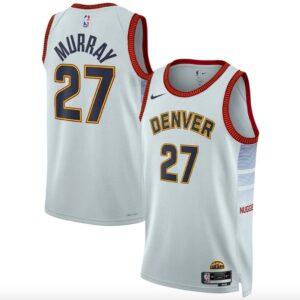 Maillot de basket-ball 2022-23 Denver Nuggets #27 Jamal Murray Nike City Silver Jersey 588194