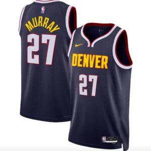 Maillot de basket-ball 2022-23 Denver Nuggets #27 Jamal Murray Nike Icon Navy Jersey 590136