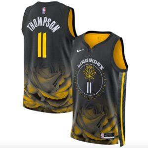 Maillot de basket-ball 2022-23 Golden State Warriors #11 Klay Thompson Nike City Maillot noir 595358