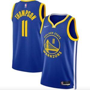 Maillot de basket-ball 2022-23 Golden State Warriors #11 Klay Thompson Nike Icon Royal Jersey 595372