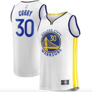 Maillot de basket-ball 2022-23 Golden State Warriors #30 Stephen Curry Fast Break Association Maillot blanc 595345