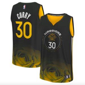 Maillot de basket-ball 2022-23 Golden State Warriors #30 Stephen Curry Fast Break City Maillot noir 594508