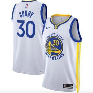 Maillot de basket-ball 2022-23 Golden State Warriors #30 Stephen Curry Nike Association Maillot blanc 594532