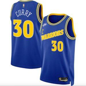 Maillot de basket-ball 2022-23 Golden State Warriors #30 Stephen Curry Nike Classic Royal Jersey 594520