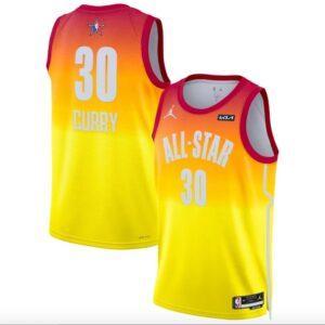 Maillot de basket-ball 2023 NBA All-Star Game Stephen Curry #30 Jordan Brand Swingman Orange Jersey 594878