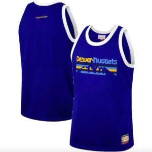 Denver Nuggets Mitchell & Ness Team Heritage Fashion Royal Jersey Maillot de basket-ball 590033