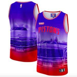 Maillot de basket-ball Detroit Pistons NBA & KidSuper Studios par Fanatics Maillot rouge unisexe ville natale 592206