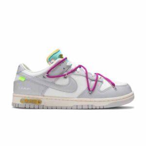 Off-White x Nike Dunk Low Lot 21 sur 50 Voile/Gris neutre/Hyper Violet DM1602 100