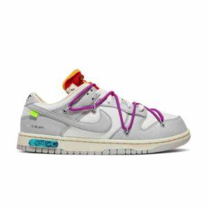 Off-White x Nike Dunk Low Lot 45 sur 50 Voile/Gris neutre/Magenta DM1602 101