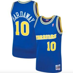 1990 Golden State Warriors # 10 Tim Hardaway Mitchell & Ness Royal Jersey Maillot de basket-ball 595442