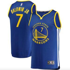 2021-22 Golden State Warriors #7 Patrick Baldwin Jr. Maillot de basket-ball Fast Break Icon Royal Jersey Crème 598173