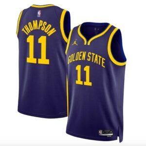 Maillot de basket-ball 2022-23 Golden State Warriors #11 Klay Thompson Jordan Statement Navy Jersey 595454