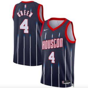 Maillot de basket-ball 2022-23 Houston Rockets #4 Jalen Green Nike City Navy Jersey Gris 600091