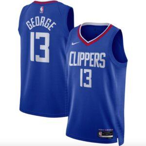 Maillot de basket-ball 2022-23 LA Clippers #13 Paul George Swingman Icon Royal Jersey 606647