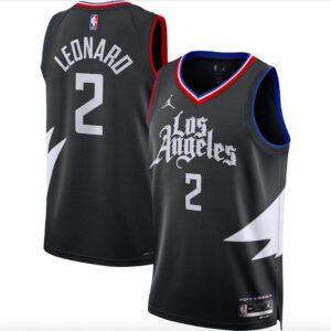 Maillot de basket-ball 2022-23 LA Clippers #2 Kawhi Leonard Swingman Statement Maillot noir 606571